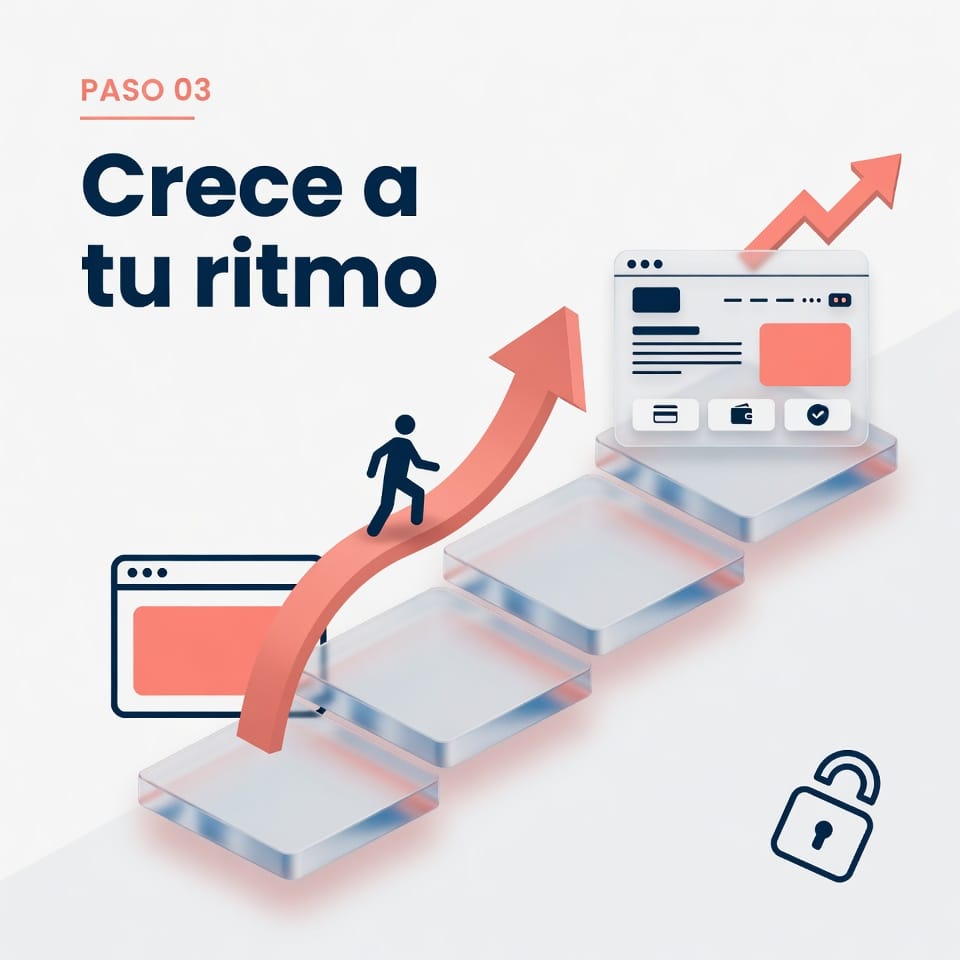 Paso 03 — Crece a tu ritmo: escala de plan cuando quieras